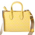 Michael Kors Mirella Small Top Zip Crossbody Bag Golden Yellow MK Signature