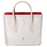 Christian Louboutin Loubinthesky Medium Paloma Satchel Canvas Spikes Ivory