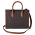 Michael Kors Mirella Small Top Zip Shopper Tote Crossbody Brown MK Signature — product view 8