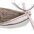 Michael Kors Dover Small Half Moon Crossbody Vanilla Pink Powder Blush Multi