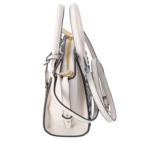 Michael Kors Avril XS Satchel Shoulder Crossbody Bag Exotic Light Cream Multi