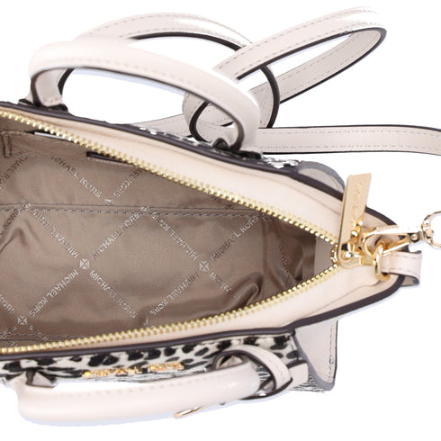Michael Kors Avril XS Satchel Shoulder Crossbody Bag Exotic Light Cream Multi
