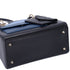 Christian Dior Lady Dior Medium Bag Handbag Black Blue Calf Skin