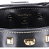 Salvatore Ferragamo Gancini Drawstring Bucket Bag Wicker Studded Leather + Pouch