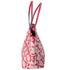 Salvatore Ferragamo Gancini Tote Bag Beige Red Canvas Leather