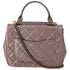 CHANEL Glazed Calfskin Quilted Medium Top Handle Flap Bag Dark Gray