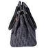 Christian Dior Flight Handbag Dark Gray Orange Multi Denim Leather