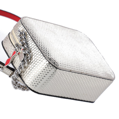 Christian Louboutin Rubylou Mini Shoulder Bag Gold Leather Glitter