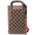Christian Louboutin Trictrac Handbag Gray Beige Leather Studded