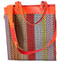 Christian Louboutin Louis Tote 1225327 Red Navy Multi Straw Leather Rubber