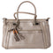 GUCCI Bella Handbag 282300 Gold Leather Braided Handles