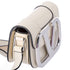 Valentino V logo Signature Shoulder Bag Cream Patent Leather