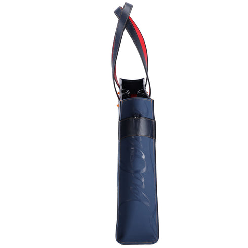 Christian Louboutin Louis Tote Bag Navy Denim Rubber Leather