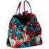 Christian Louboutin Africaba Tote Bag Black Red Multi Jacquard Cotton Leather