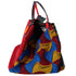 Christian Louboutin Africaba Tote Bag Black Red Multi Jacquard Cotton Leather