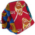Christian Louboutin Africaba Tote Bag Black Red Multi Jacquard Cotton Leather