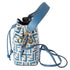 FENDI Mini Mon Tresor Zucca FF Shoulder Bag 8BS010 Cream Blue Leather