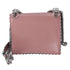 FENDI Mini Kan I Shoulder Bag 8M0381 Pink Beige Calf Leather