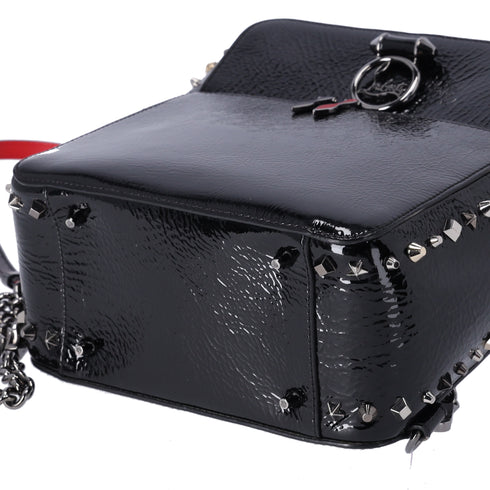 Christian Louboutin Rubyrow Backpack Black Patent Leather Studded