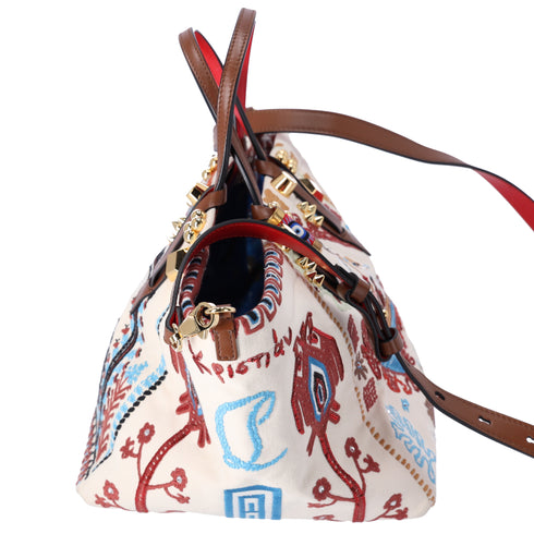 Christian Louboutin Greekaba Small Canvas Tote Bag Shoulder Bag