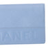 CHANEL Long Bifold Wallet Light Blue Leather Logo