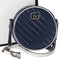 GUCCI GG Marmont Round Shoulder Bag 550154 Navy White Leather