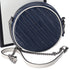 GUCCI GG Marmont Round Shoulder Bag 550154 Navy White Leather