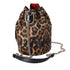 Christian Louboutin MaryJane Shoulder Bag Black Light Brown Leopard