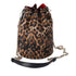 Christian Louboutin MaryJane Shoulder Bag Black Light Brown Leopard