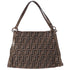 FENDI Zucca Shoulder Bag 8BR652 Beige Light Brown Gold Jacquard Leather