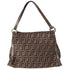 FENDI Zucca Shoulder Bag 8BR652 Beige Light Brown Gold Jacquard Leather