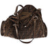 FENDI Zucca Shoulder Bag 8BR652 Beige Light Brown Gold Jacquard Leather