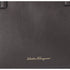 Salvatore Ferragamo Amy Medium Top Zip Shoulder Tote Bag Leather Dark Gray