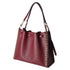 Michael Kors Mina Large Chain Shoulder Bag Hobo Tote Dark Cherry Pebbled Leather
