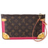 Louis Vuitton Summer Trunk Monogram Neverfull Pouch Wristlet Brown Pink