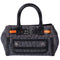 Christian Dior Flight Handbag Dark Gray Orange Multi Denim Leather Dior Handbags