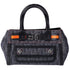 Christian Dior Flight Handbag Dark Gray Orange Multi Denim Leather Dior Handbags