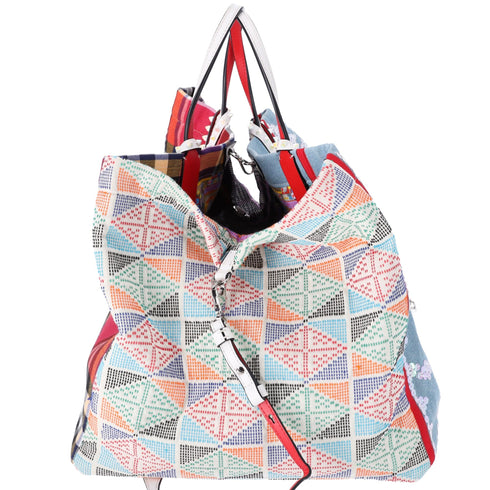 Christian Louboutin Manilacaba Caba Large Tote Motif Embroidered Multicolor Christian Louboutin Handbags