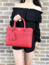 Tory Burch Robinson Small Double-Zip Satchel Bag Poppy Orange Red