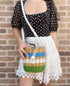 Kate Spade Buoy Wicker Medium Bucket Shoulder Crossbody Drawstring Bag Multi kate spade Handbags & Purses