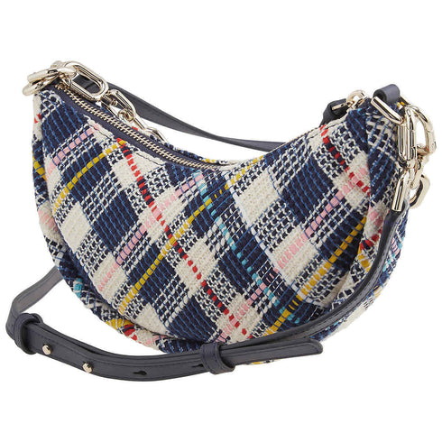 Kate Spade New York Smile Tweed Fabric Small Crossbody Parchment Multi kate spade Handbags & Purses