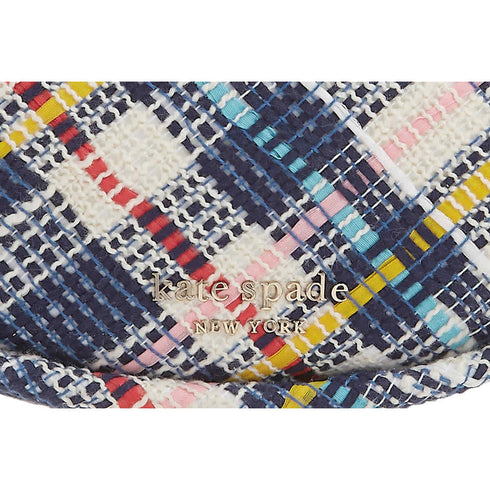 Kate Spade New York Smile Tweed Fabric Small Crossbody Parchment Multi kate spade Handbags & Purses