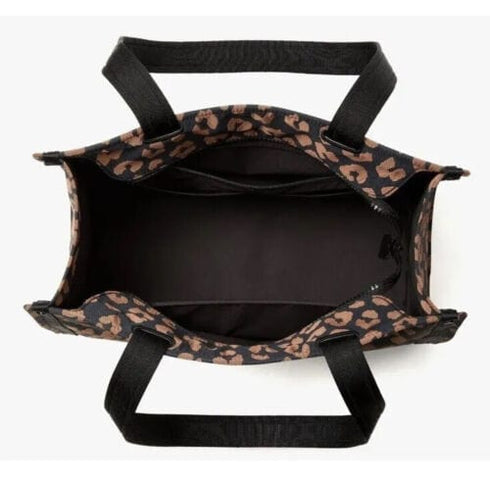 Kate Spade Sam Leopard Medium Tote The Little Better Nylon Black Multi kate spade Handbags & Purses