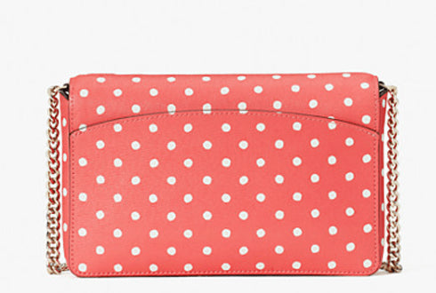 Kate Spade Spencer Dots Chain Wallet Chain Crossbody Clutch Peach Melba Multi kate spade Handbags & Purses