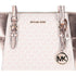 Michael Kors Charlotte Large Signature Logo Metallic Top Zip Tote Bag Rose Gold Michael Kors Handbags