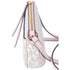 Michael Kors Dover Small Half Moon Crossbody Vanilla Pink Powder Blush Multi Michael Kors Handbags