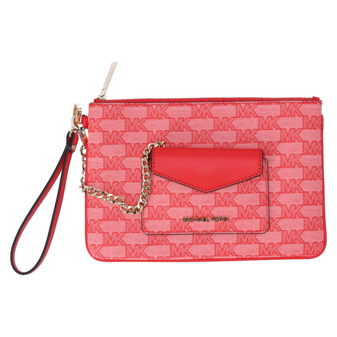 Michael Kors Jet Set Large 2 In 1 Card Case Wristlet Clutch Dark Sangria MK Michael Kors Handbags & Purses