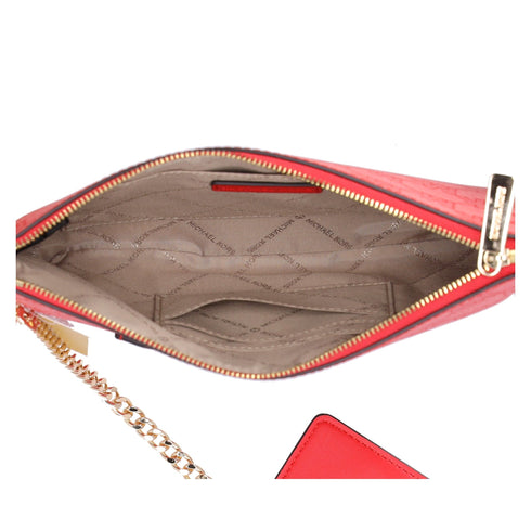 Michael Kors Jet Set Large 2 In 1 Card Case Wristlet Clutch Dark Sangria MK Michael Kors Handbags & Purses