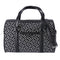 Michael Kors Jet Set Medium Duffle Bag Black Silver Logo Silver Metallic Michael Kors Handbags