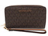 Michael Kors Jet Set Travel Large Flat Multifunction Phone Case Wallet Brown Michael Kors Wallets